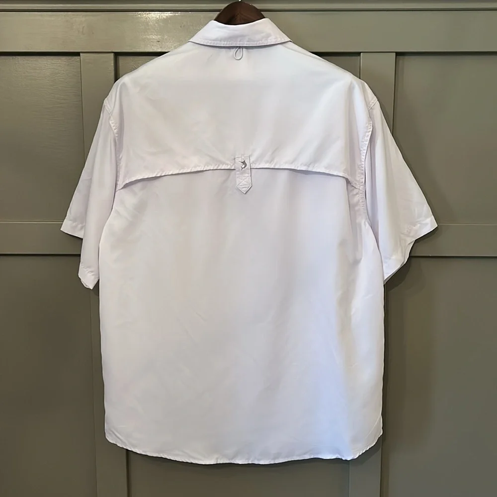 Reel Legends Saltwater II Short Sleeve Shirt Fishing Vented Outdoor White Medium